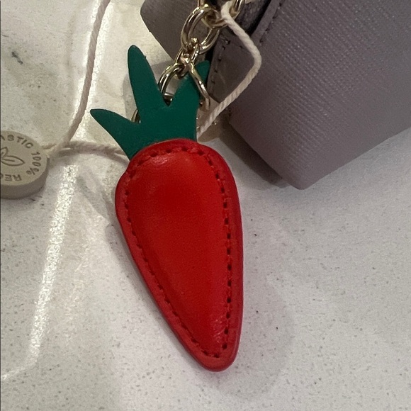 Kate Spade Gray Bunny Ear Mini Bag / bag charm / card holder NWT - Picture 5 of 16